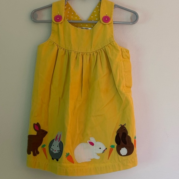 Baby Boden yellow bunny dress 12-18 months NWOT - Picture 5 of 8